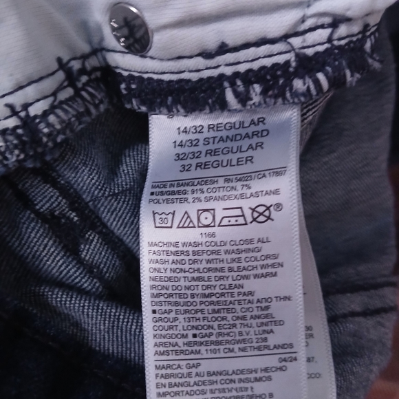 GAP Women's Skinny Jeans - Dark Blue, Size 14 - Picture 3 of 4